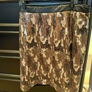 NWT Lane Bryant Sequin Camo Skirt Plus